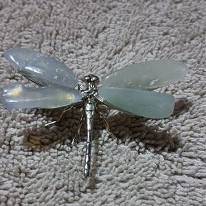 Elegant Silver Dragonfly Accent